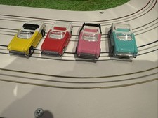 Auto World Thunderjet 55 Chevy Bel Air Convertible Set Of 4 Slot Cars Rare