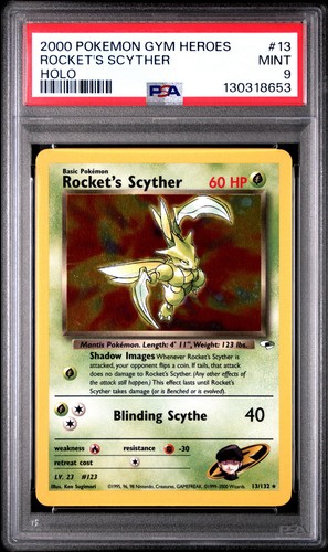 Rocket's Scyther (Unlimited) graded PSA 9 for sale on eBay