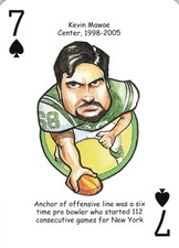 Kevin Mawae Caricature Art Card New York Jets Football Center 1998-2005