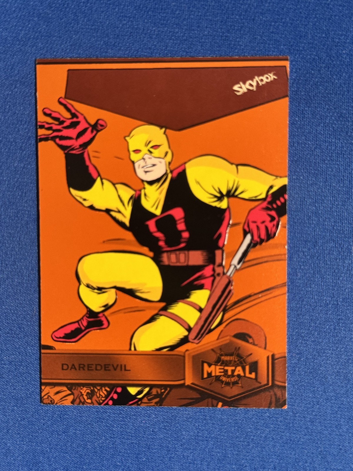 DAREDEVIL 2022 UPPER DECK MARVEL METAL UNIVERSE SPIDER-MAN ORANGE FX #/25 #121
