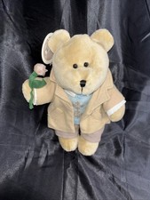 NWT - 2006 Starbucks Coffee Bearista Bear Plush Boy With Pink Rose 45th Edition