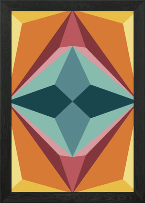 70s Geometric Pattern 1 Framed Wall Art Poster Canvas Print Picture