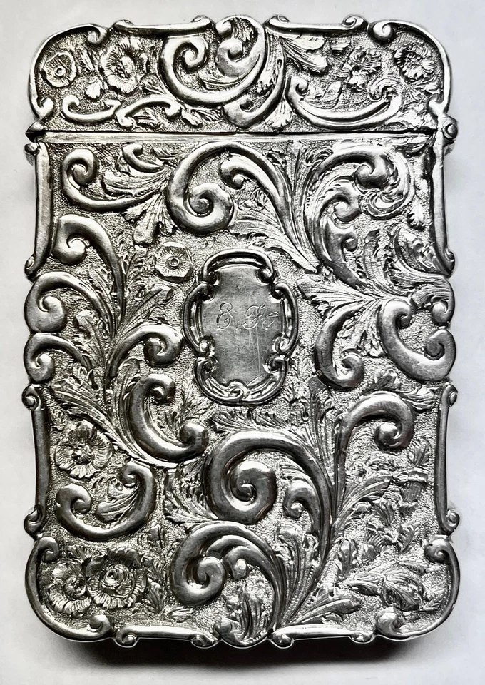 Nathaniel Mills Castle Top sterling card case - view of Trinity Church Wall St. - Image 2 of 4