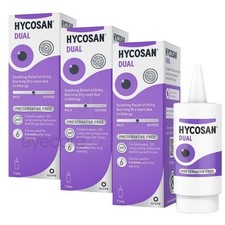3 X Hycosan Dual Eye Drops 7.5ml Lipid Deficient & Allergy Related Dry Eye Scope