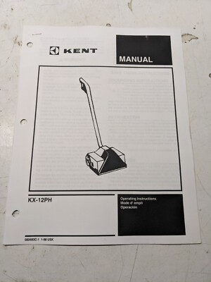 #ad KENT OPERATION amp; PARTS MANUAL LIST BOOK KX 12PH Euroclean 1998 $14.99