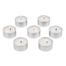 VEVOR 200 Pack Unscented Tea Lights Candles 6.5 Hours Long Burning Smokeless Tea