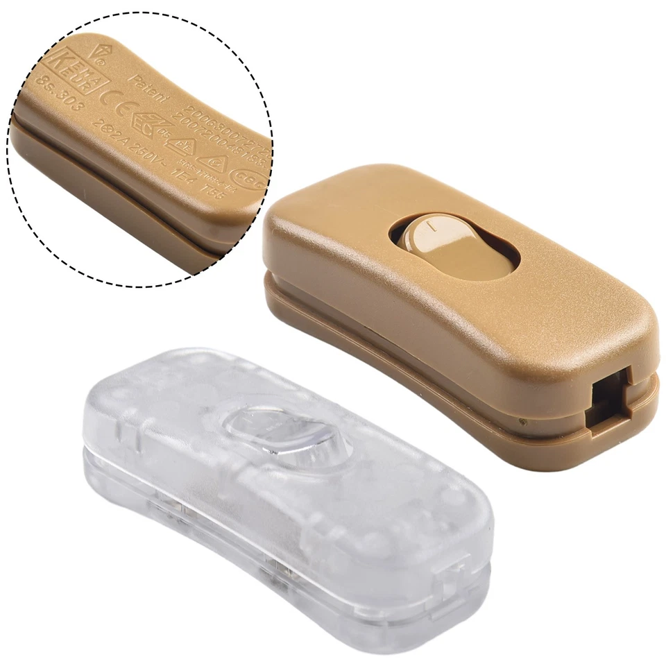 Interrupteur en ligne interrupteur à bascule lampe de chevet interrupteur cordo - Photo 2/4