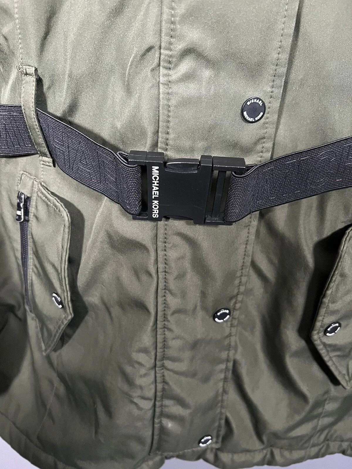 Parka trapuntato MICHAEL KORS Taglia Media Verde Ottime condizioni Donna