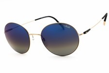 New Silhouette SANT PERE 8736/75 7730 Gold/Blue Mirror Grey 52-19-140 Sunglasses