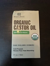 Botanic Hearth Castor Oil 4 fl oz | USDA Certified Organic | 100% Pure & Hexa...