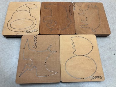 Lot of 5 Ellison Letter Machine Lg Dies Pig #2 Elephant Cornucopia Pterodactyl