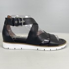 Sofft Mirabelle Sandals Womens Size 8 Black Leather Ankle Strap Gladiator Shoes