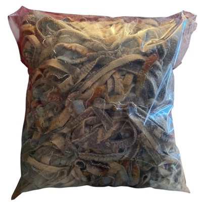 Pendleton Woolen Mills Wooly Worms Selvage 1 Pound Bag Tan Blues Gray Brown