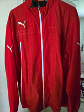 PUMA Mens Red Solid Full-Zip Track Jacket L S...