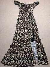 Urban Outfitters Floral Off The Shoulder Slit Maxi Dress Womens XS Flaw
