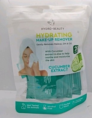 Hydro-Beauty Softening Makeup Remover with Cucumber Extract 25ct Wipes BNIB