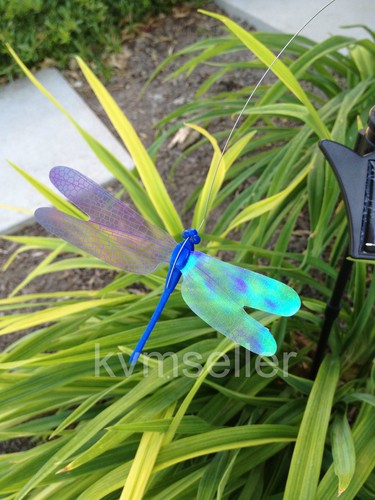 Solar Powered Dancing Butterfly Dragonfly Hummingbird Garden yard Fly on flower - 第 18/25 張圖片