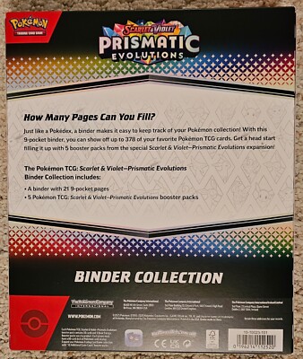 Pokemon TCG Scarlet & Violet: Prismatic Evolutions SV-8.5 Binder Collection