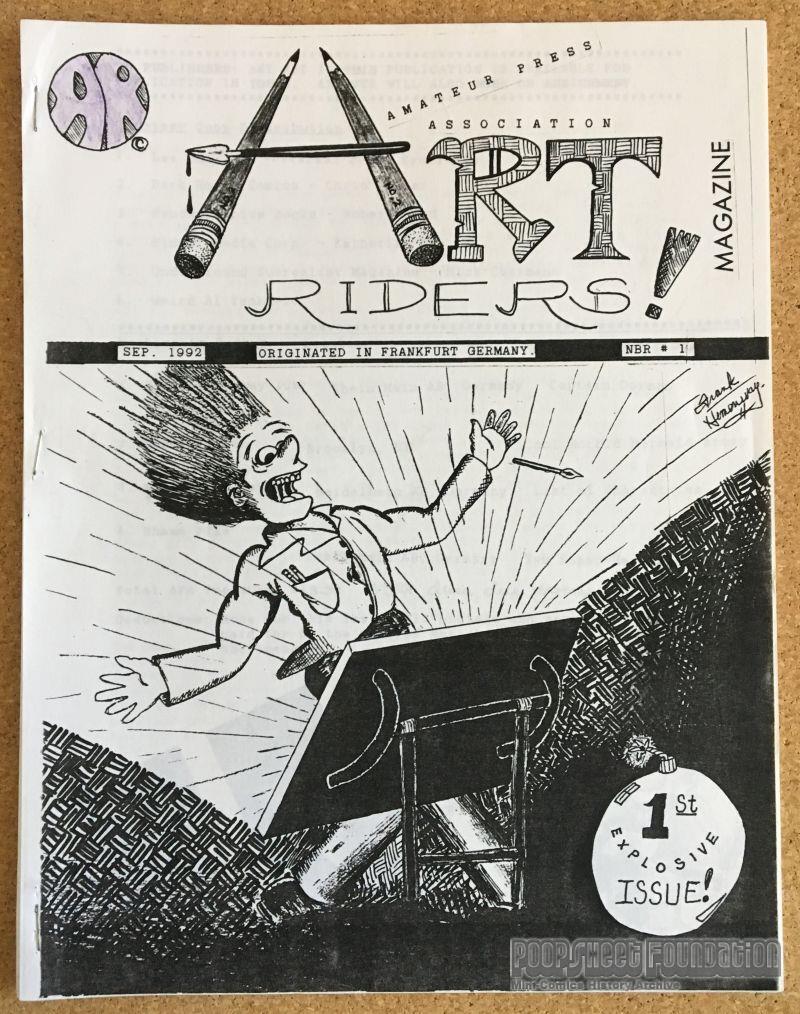 ART RIDERS #1 comics APA Frank Hemenway MARTIN MALIN fanzine small press 1992