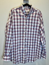 Peter Millar Shirt Mens Large Plaid Check Button Down Long Sleeve Cotton Crown