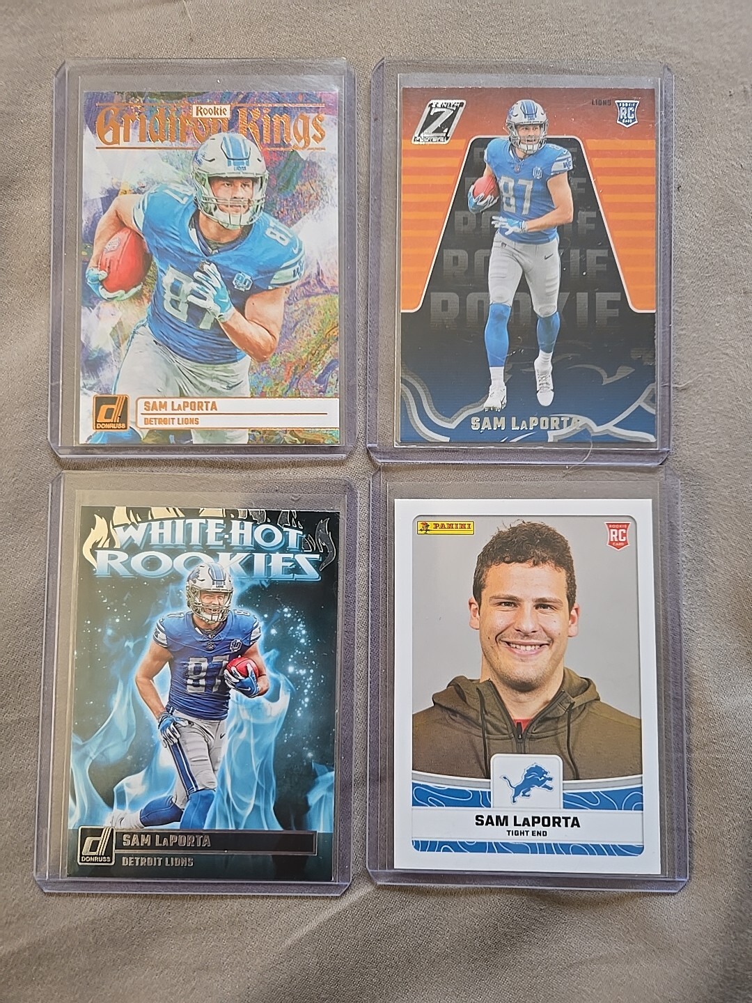 Sam Laporta 2023 Donruss Gridiron Kings 2023 Donruss White Hot Rookie 2023...