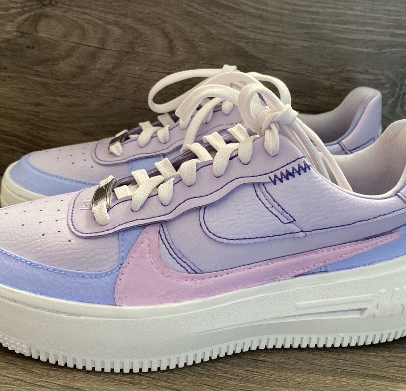 【NIKE】AIR FORCE 1 PLT.AF.ORM SHOES Nike Air Force 1 PLT.AF.ORM Custom Hand Painted Pastel