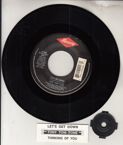 TONY TONI TONE Let's get down 7" 45 rpm record NEW RARE! + juke box title strip