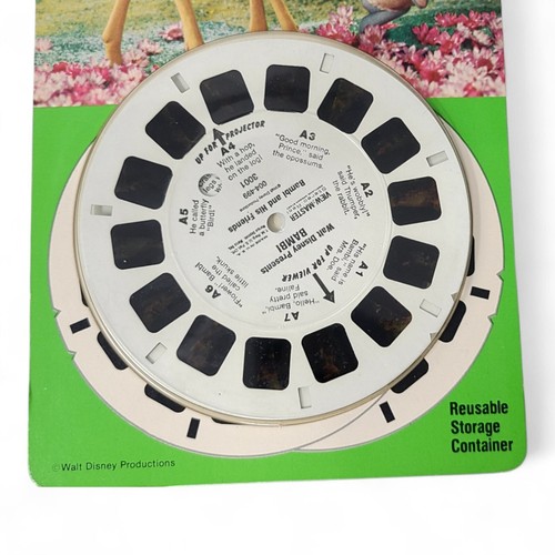 Lote De 3 Carretes Maestros Vista 3D Disney De Colección Peter Pan Bambi Blancanieves Nuevo De Lote Antiguo - Imagen 4 de 8