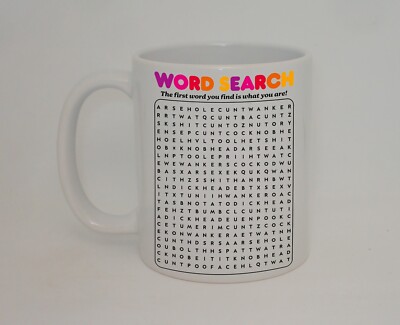 Unhöfliche Wortsuche C*nt Wichstasse Geschenk lustig Büroleiter Teetasse personalisiert