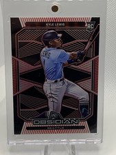 Kyle Lewis 2020 Chronicles Obsidian Red Electric Etch Rookie RC # 5/25