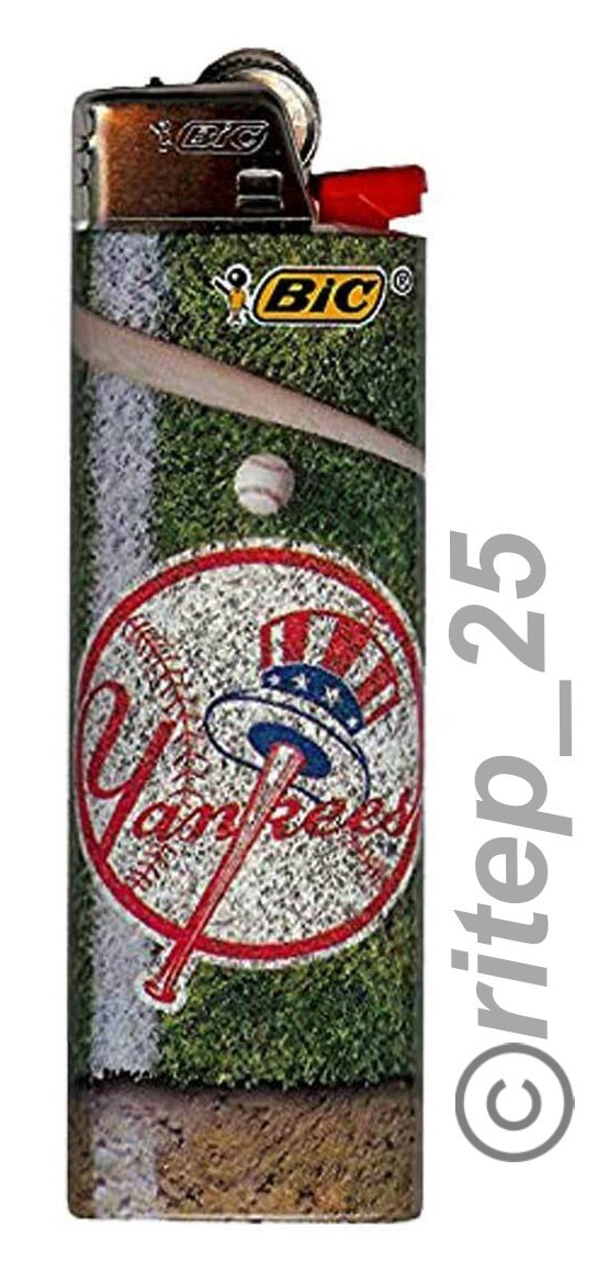 (7 Lighters) BIC New York Yankees Cigarette Lighters MLB Officially Licensed