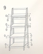 Dark Walnut 4 Tier Ladder Shelf Bookshelf Storage Rack Plant Stand