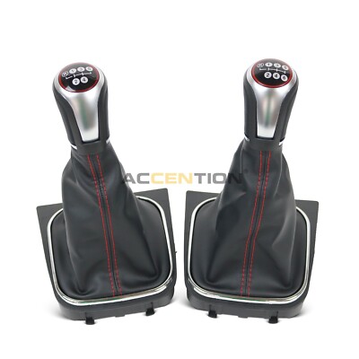 5/6 Speed Gear Shift Knob With Boot For VW Scirocco 2009-2014 EOS 2006-2011