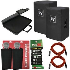 Electro-Voice EKX-15-CVR Padded Speaker Covers Pair  Case  Cables