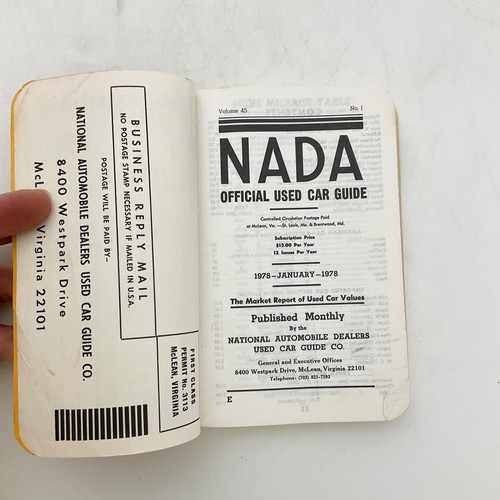 NADA Guía Oficial de Coches Usados Libro de Tapa Blanda de Enero 1978 Guía de Coches de Coleccionista - Imagen 6 de 17