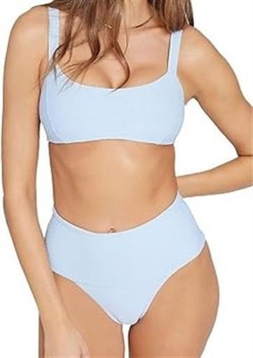 NWT L*Space XL Jess Blue Bikini Swim Top 113528