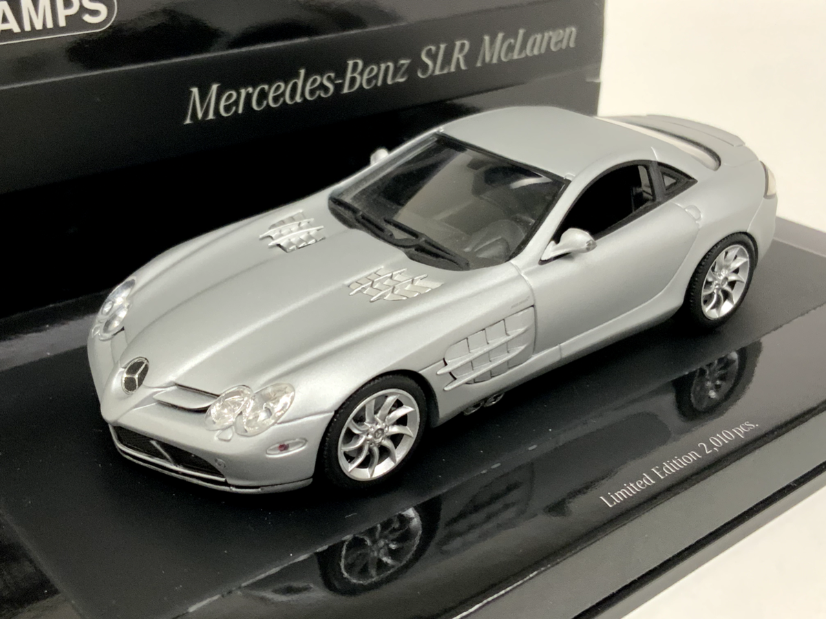ミニカー Mercedes-Benz SLRMCLAREN 1:43 MINICHAMPS 1/43 Minichamps Mercedes Benz SLR McLaren from 2004 in Matt silver