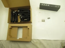 PWAY 4x1 KVM Switch HDMI 4 Port UHD 4K with 4 HDMI & USB Cables PW-SH0401B