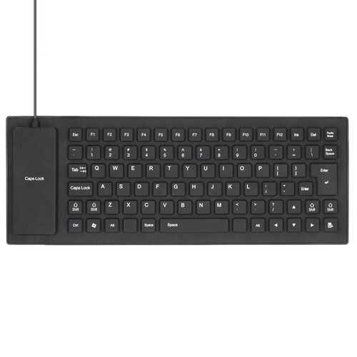 Waterproof Silicone Keyboard Foldable Flexible USB Mini Dustproof dirt Proof - Picture 4 of 17