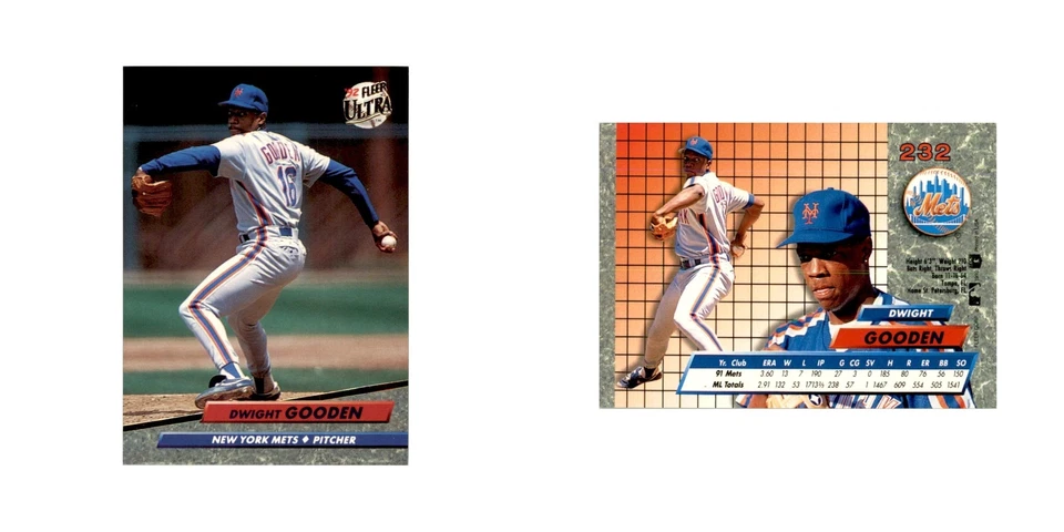 1992 Fleer Ultra Dwight Gooden Baseball Cards #232 - Image 3 of 3