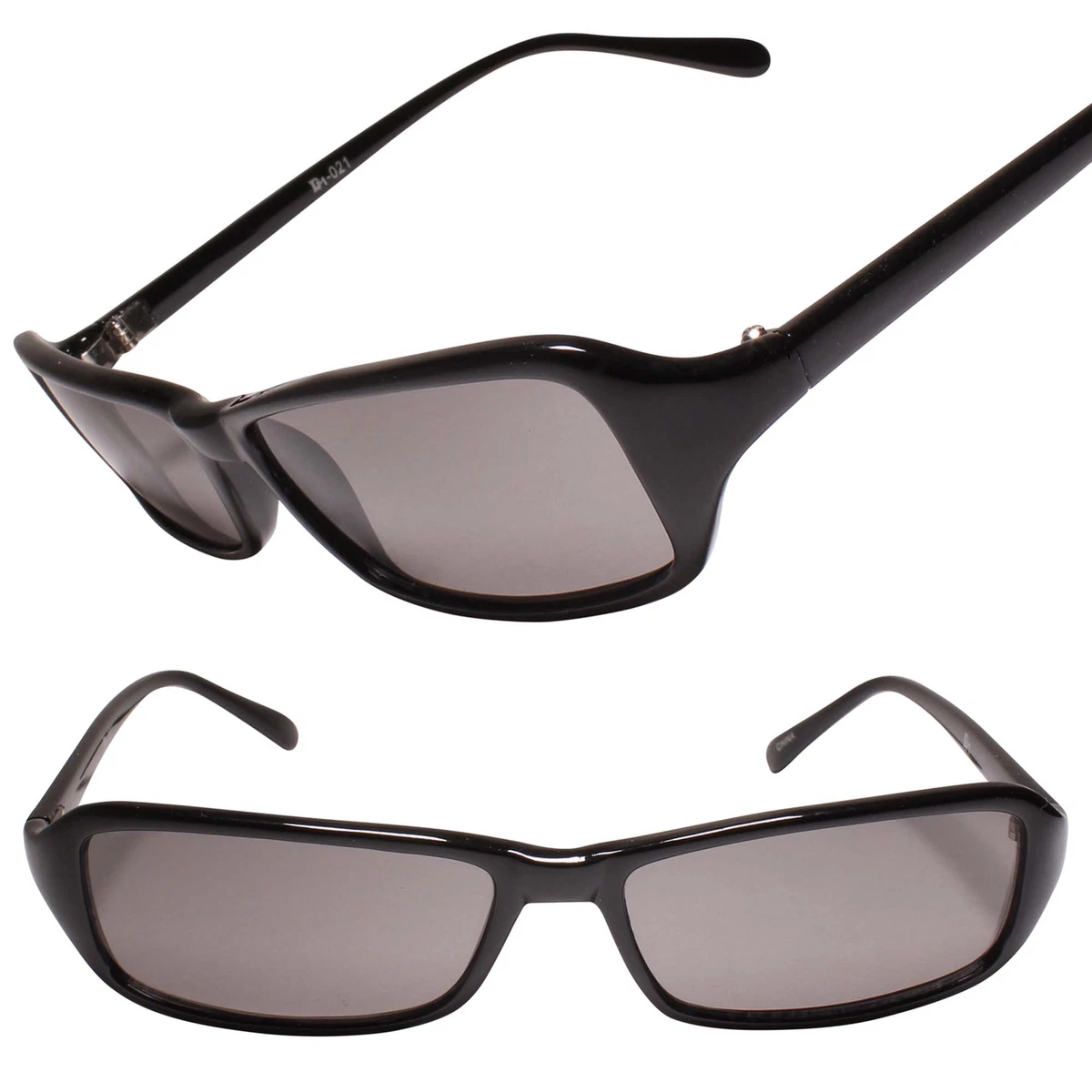 Genuine Vintage Low Profile Slim Design Black Frame Rectangle