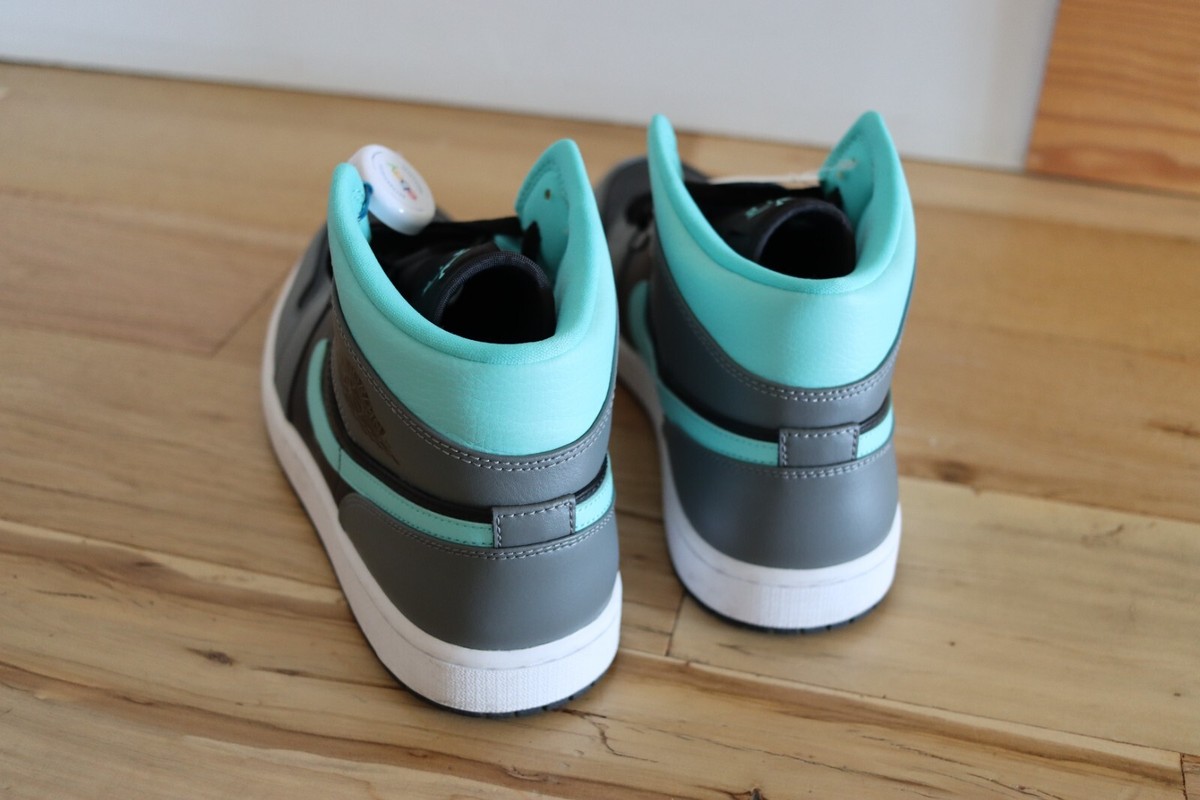 Nike Air Jordan 1 Mid 'Grey Aqua' Size 11 SKU: 554724 063