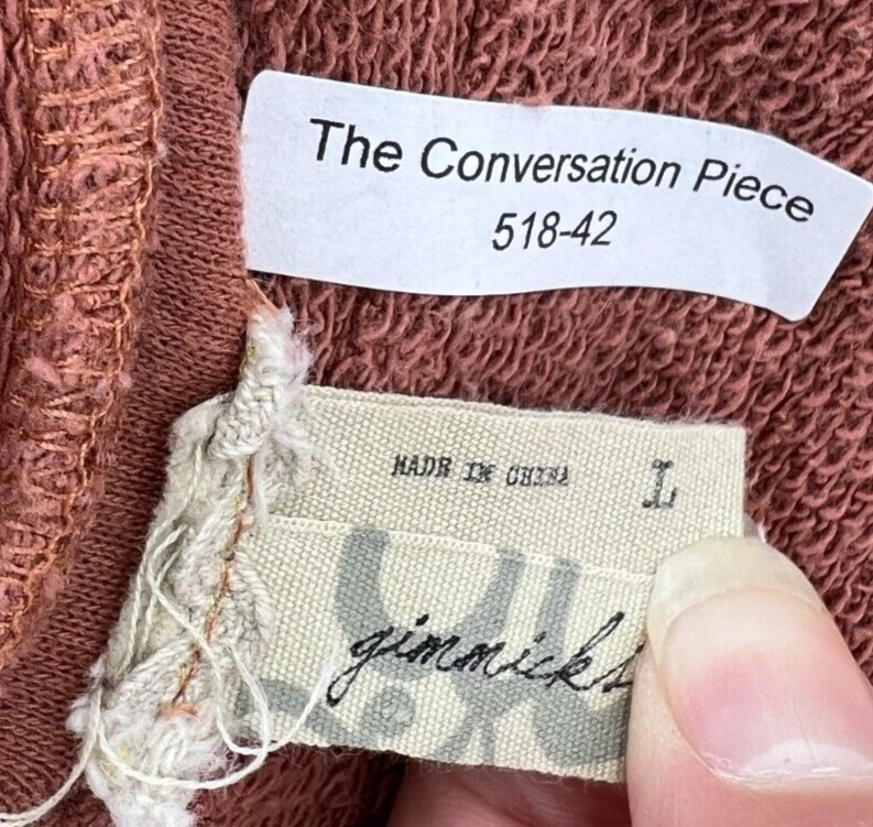 Suéter Hebilla Trucos Mujer L Polvoriento Rosa Cuello Barco Crochet Manga Abierta Boho Foto 4 de 4