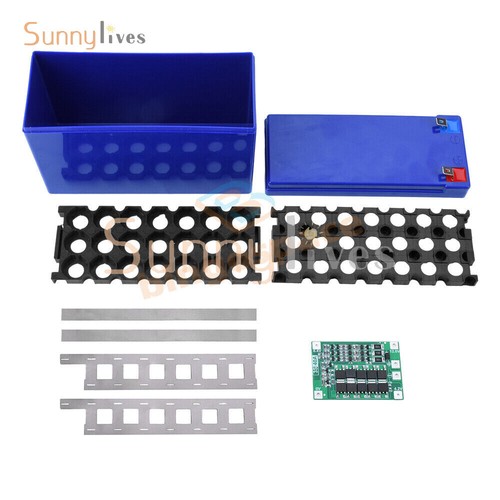 Scatola portaoggetti batteria 12V 7Ah 3X7 18650 supporto 3S 40A BMS con saldatura nichel USA - Foto 5 di 28