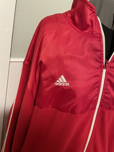 Men's Adidas Nebraska Cornhuskers Full Zip Lightweight Hooded Sideline Jacket 2X - Picture 3 of 10