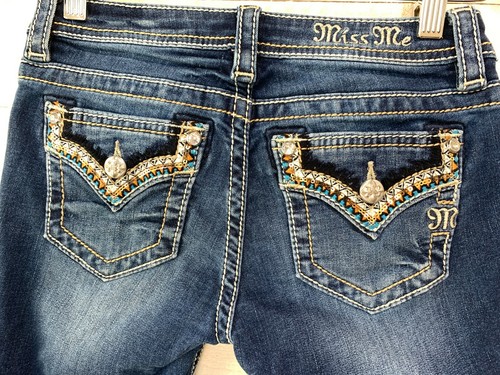 MISS ME Girls Capri Jeans Size 14 