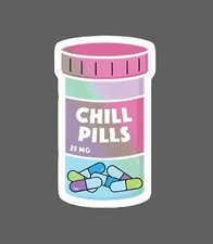 Chill Pills Sticker RX Rainbow Waterproof Abstract Funny Gift NEW