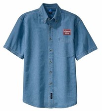 Delaware Lackawanna & Western Short Sleeve Embroidered Denim [den31SS]