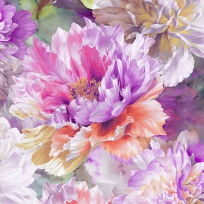 Wildflowers By Hoffman Fabrics - Blooms Large Floral  #V5244-562