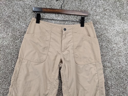 Mountain Hardwear Womens Hiking Pants Size 6 Beige Capri Crop Nylon Travel - Picture 2 of 13